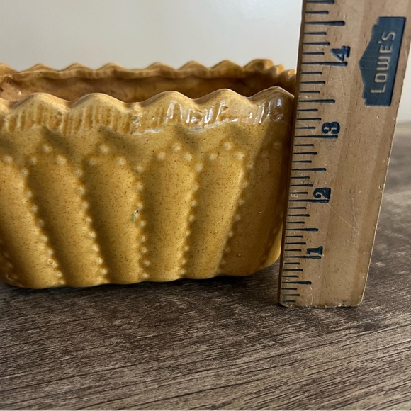 Vintage Cookson Pottery Rectangular Planter Ribbed Scalloped Dotted CP 746 USA - Picture 4 of 8